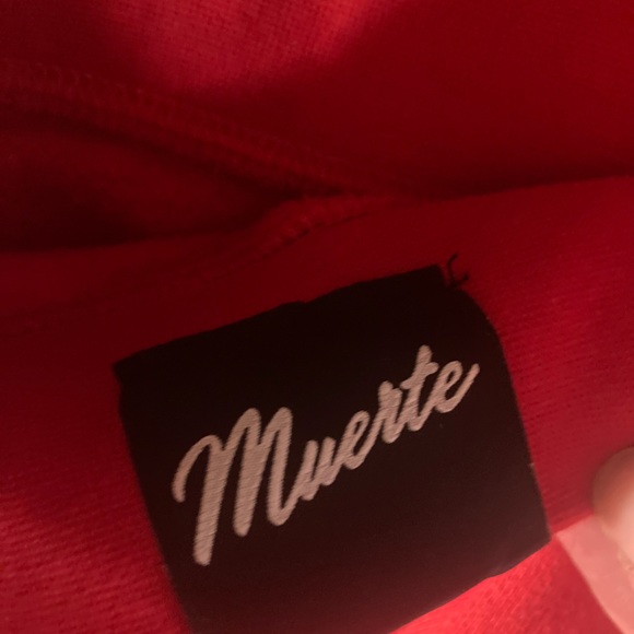 Hasta Muerte Red “Third Eye” Premium HW Hoodie size Large - Picture 3 of 6